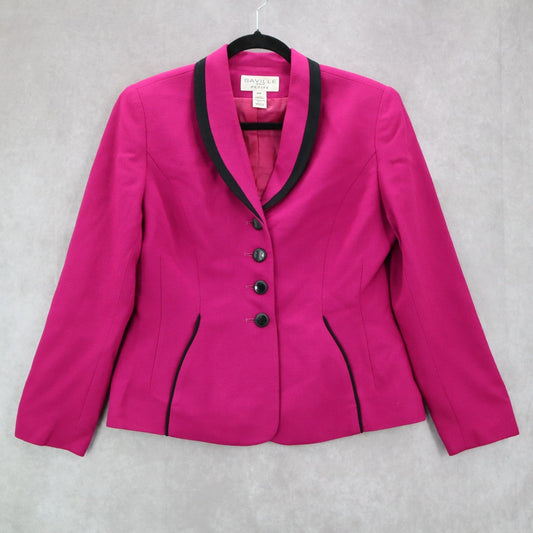 Saville Suit Petite Fuchsia 100% Wool Blazers Jackets Coats Business Formal 10P