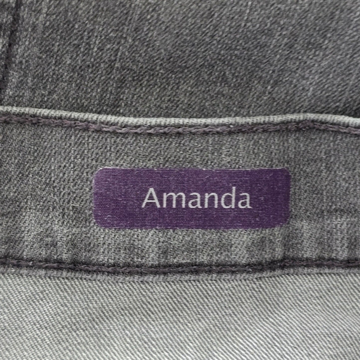 Gloria Vanderbilt Gray Amanda Straight Leg Denim Pants Jeans 12