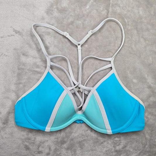 Victoria's Secret Pink Blue Padded Bikini Adjustable Strap Swimwear Size XS