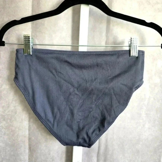 Wonder Nation Gray Ribbed Bikini Bottoms Swimwear Girls Swimsuit Large 10/12
