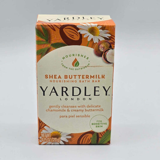 Yardley London Sensitive Skin Moisturizing Bath Bar Shea Buttermilk, 4.25 Oz
