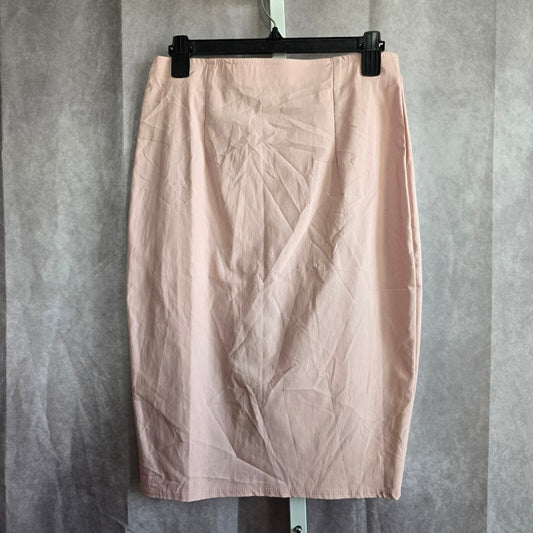 Marianne Blush Pink Pull On Knee Length Pencil Business Casual Skirt Plus 1X