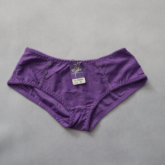 Queen Violet Lace Elastic Pull On Flirty Ladies Intimate Underwear NWT M Medium