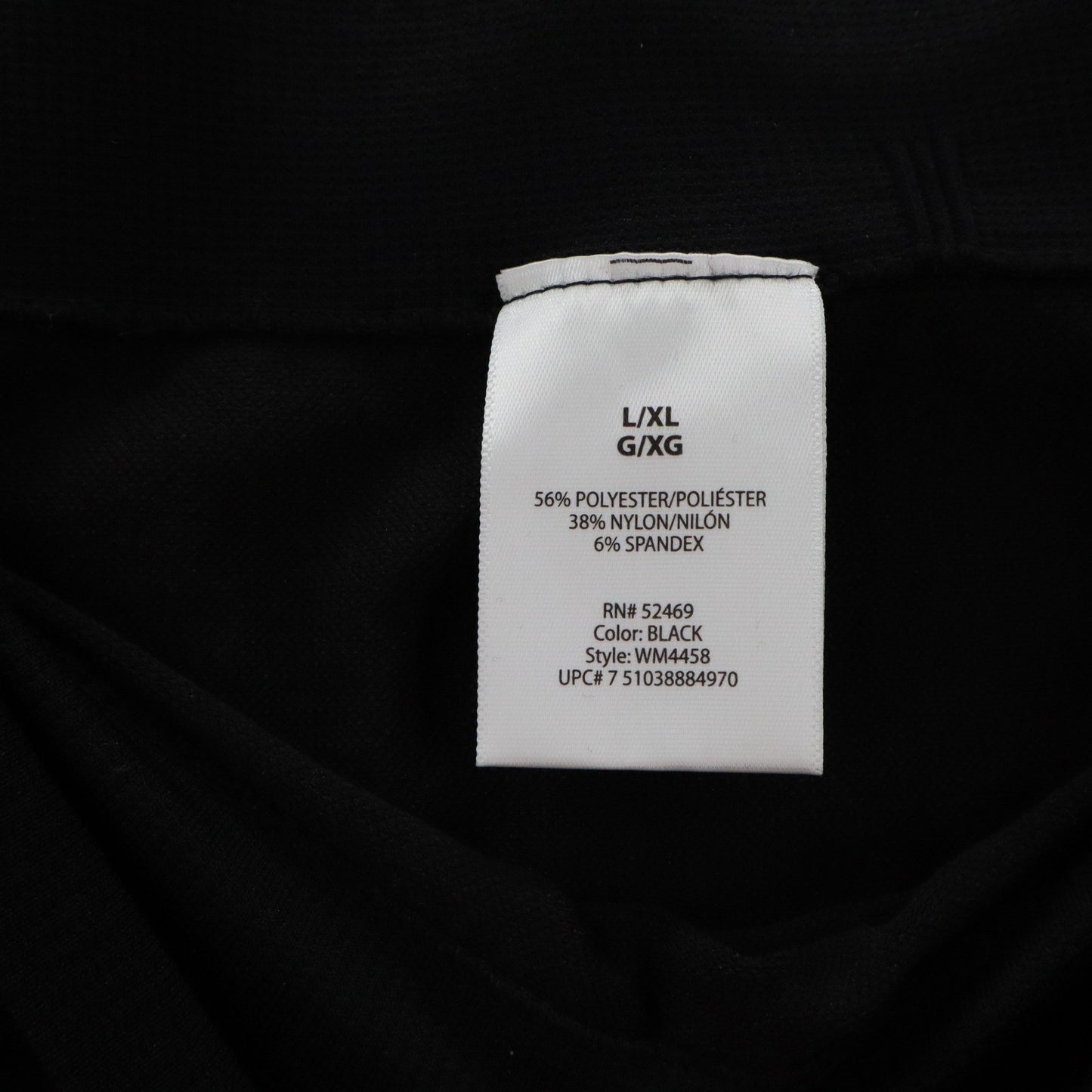 Black Stretch Cropped Capri Casual Relaxed Leggings L/XL