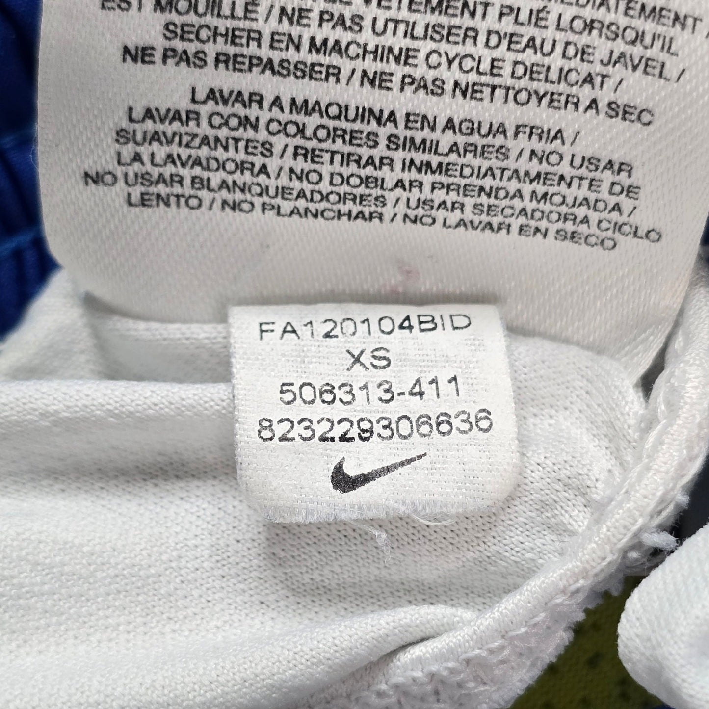 Nike Dri Fit Blue Yellow Stripe Running Active Sports Pant Shorts Extra Small XS