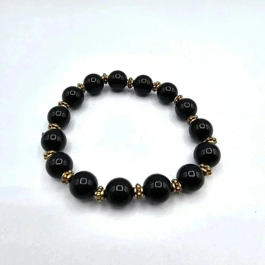 Bead Gold Elastic Stretch Boho Retro Fashion Jewelry Bracelet B04