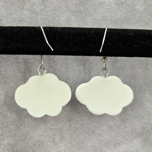 White Cloud Hook Dangle Drop Fashion Jewelry Earrings NWT JB2-10