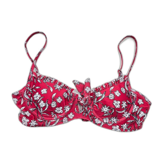 Shein Red Flower Bikini Top Small Swimwear Swimsuit Bathing Suit