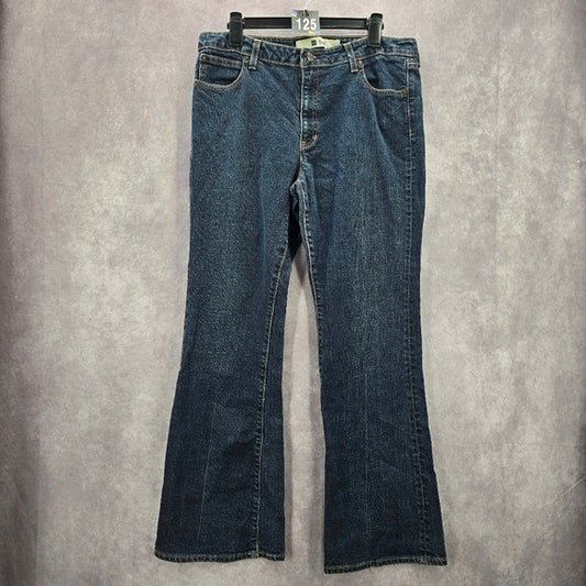 GAP Blue Stretch Flare Straight Denim Pants Jeans 16R