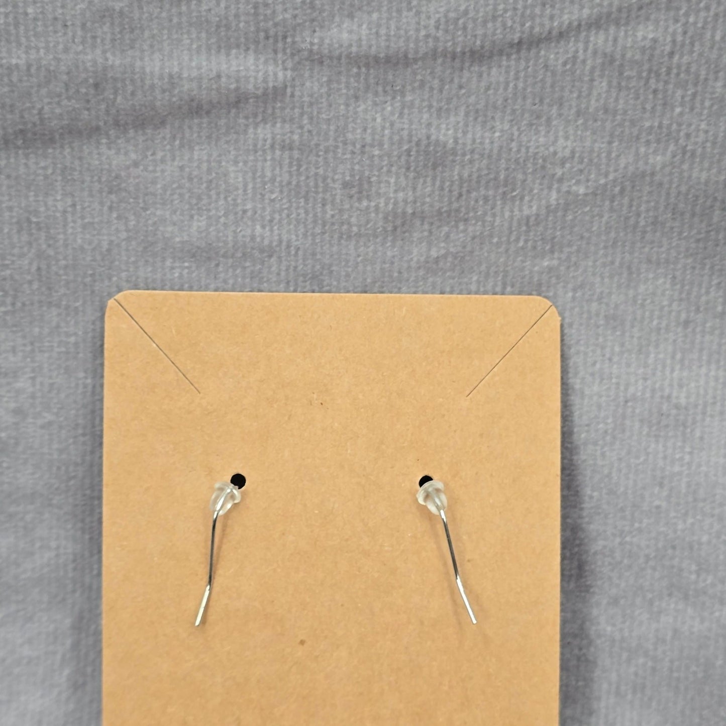 Black Teardrop Floral Hook Handmade Earrings #JB1E5