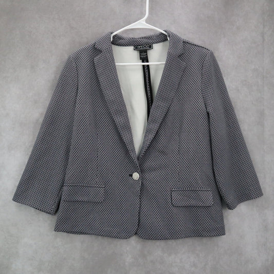NYCC Blue Retro Classic Business Coat Notch Jacket Preppy Classic Blazer L Large