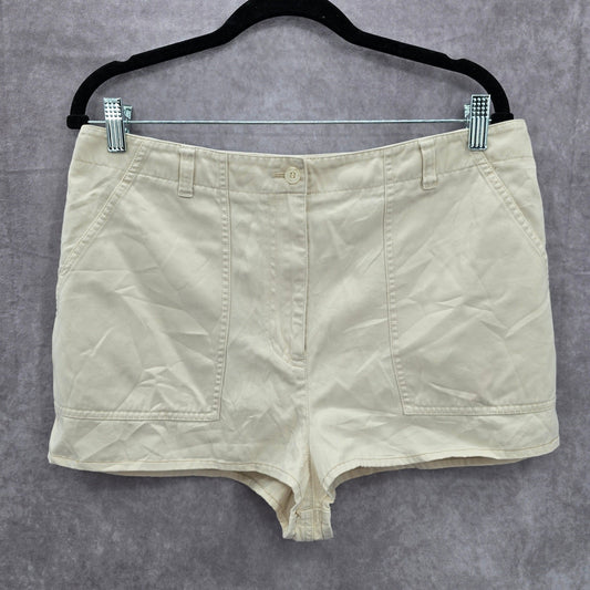Jones New York Sport Khaki Flat Front Bermuda Bottoms Pants Shorts Plus 14