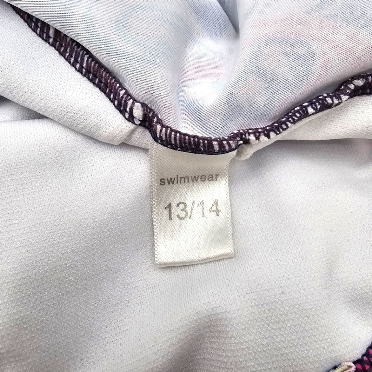 Old Navy Blue Floral Ruffle One Piece Bathing Suit Swimsuits Swimwear Size 13/14