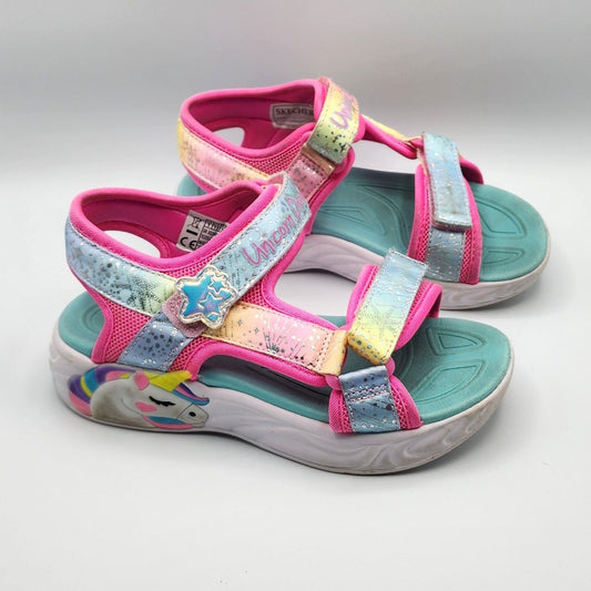 Sketchers Girls Unicorn Dreams Sandal Majes Sneaker Size 1