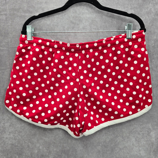Disney Red White Polka Dots Minnie Mouse Bottoms Pants Shorts Large 11-13