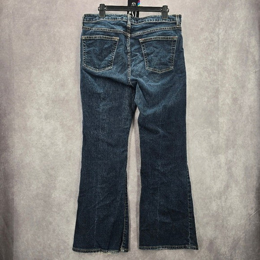 GAP Blue Stretch Flare Straight Denim Pants Jeans 16R