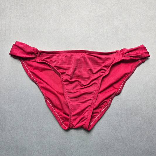 Mossimo Pink Stripe Stretch Swim Beach Cheeky Flirty Boho Bikini Bottom L Large