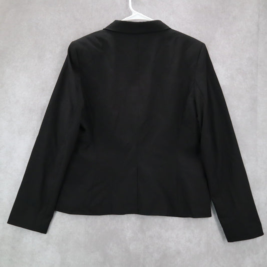 Calvin Klein Black Fish Mouth Formal Preppy Cocktail Coat Jacket Blazer 10