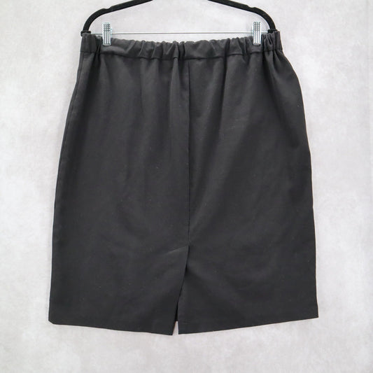 Bobbie Brooks Black Pull On Pencil Short Business Casual Preppy Skirt Plus 1X