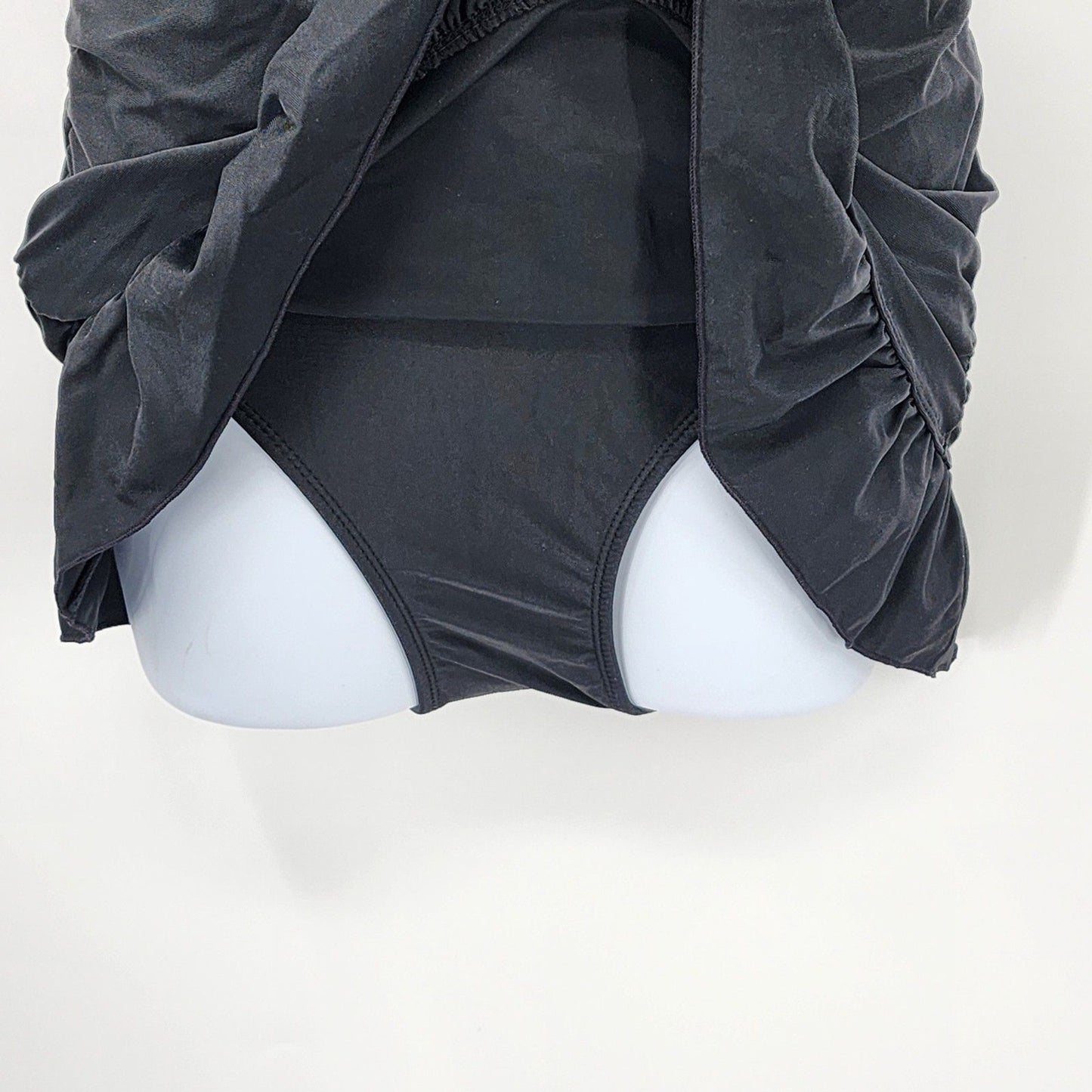 Venus Black One Piece Swimwear Skirt Swimsuit Bathing Suit V Neck Halter 8