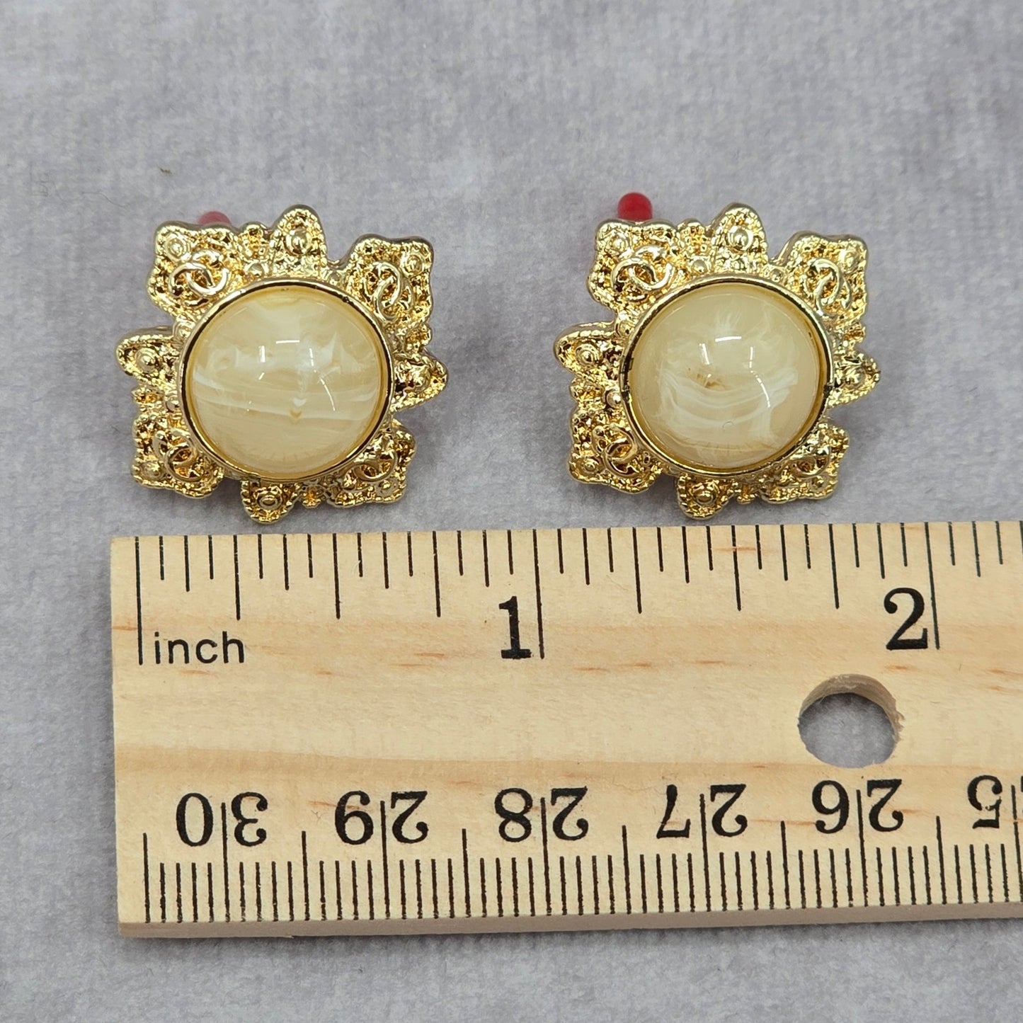 Gold Floral Stud Hook Fashion Jewelry Earrings NWT JB2-82