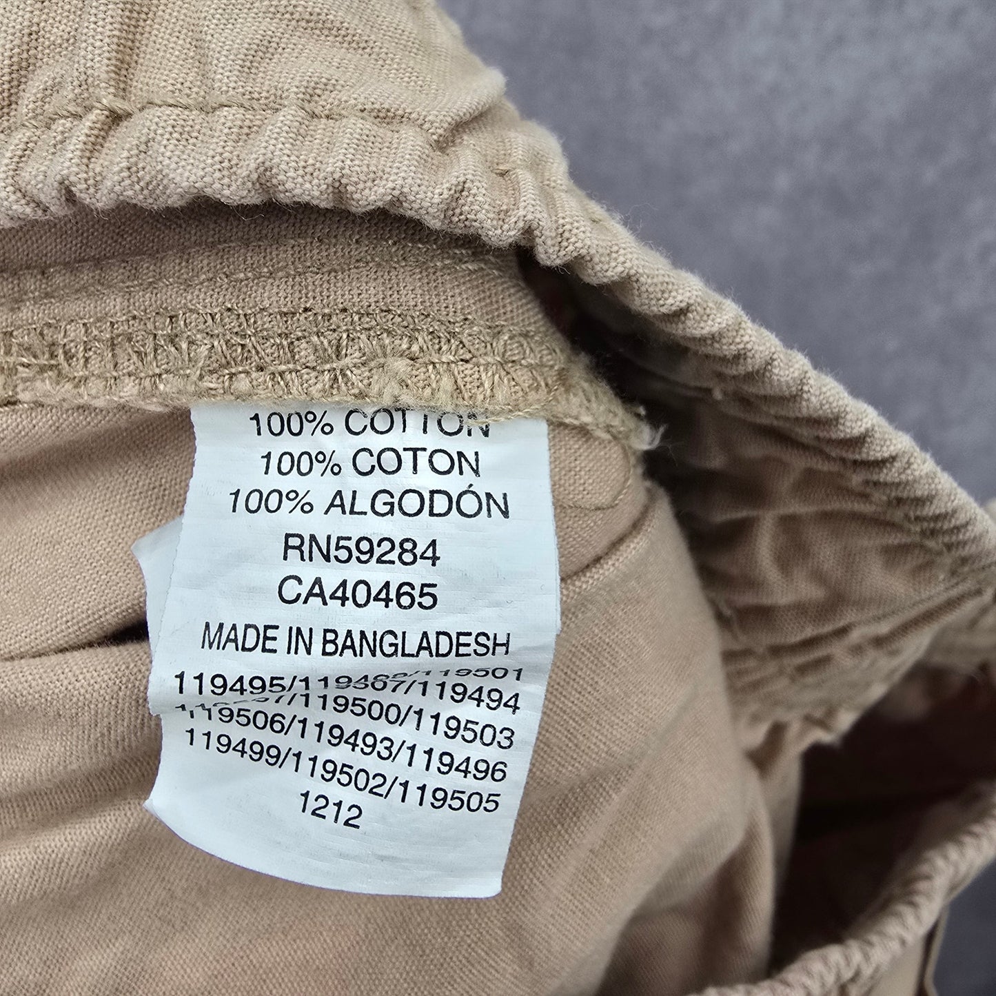 Children's Place Tan Khaki Cotton Pullon Elastic Uniform Bottoms Boys Pants 12