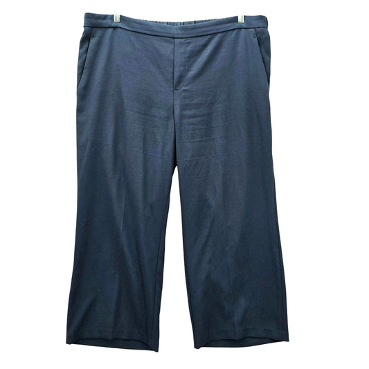 Old Navy Blue Wide Leg Bootcut Pants Bottoms Classic Executive Trousers Plus 20
