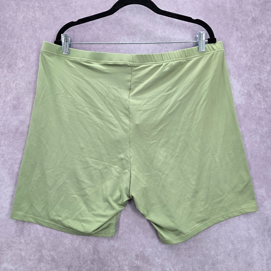 Shein Green Compression Pullon Relaxed Sleep Stretch Pants Shorts Plus 3XL