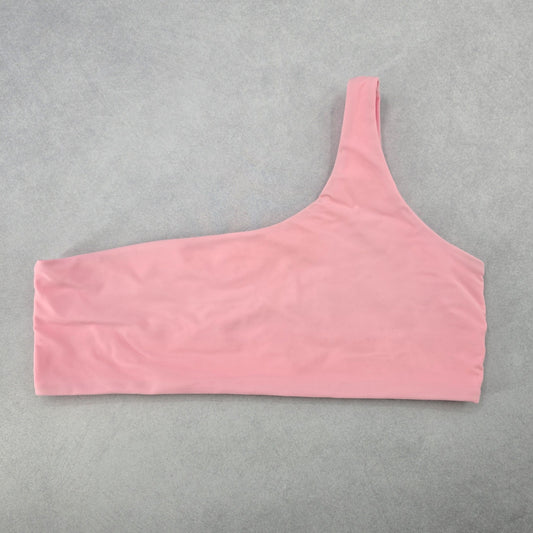 Zaful Pink One Shoulder Sports Bra Active Beach Bikini Swim Top S Small