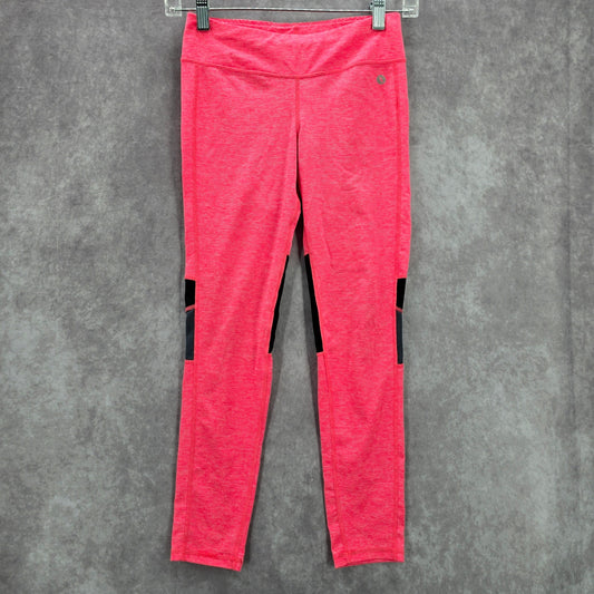 Xersion Pink Black Skinny Stretch Pants Bottoms Ankle Leggings M Medium 10 12