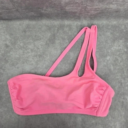 Xhilaration Pink Bikini Top One Shoulder Cutout Swimwear Swimsuit Small