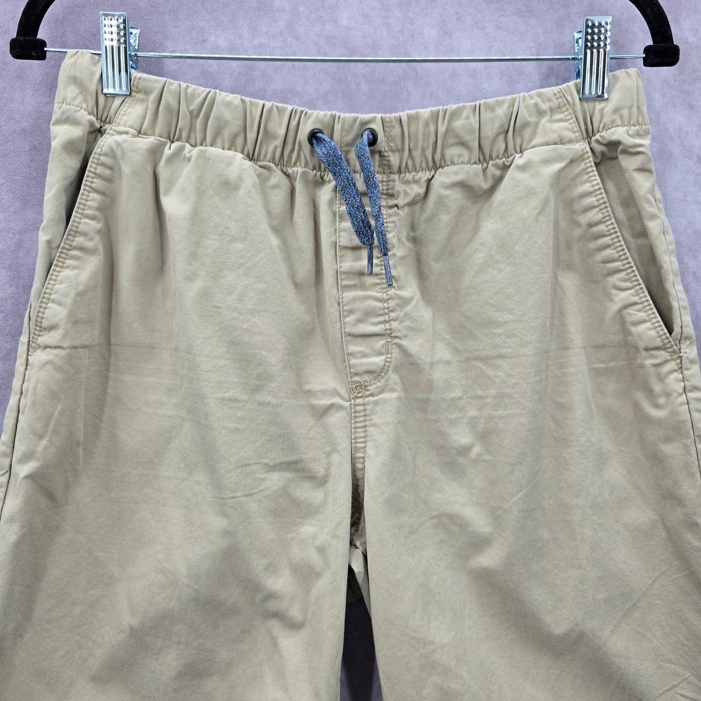 Old Navy Tan Khaki Elastic Pullon Boys Husky Boys Bottoms Pants Shorts XL 14-16