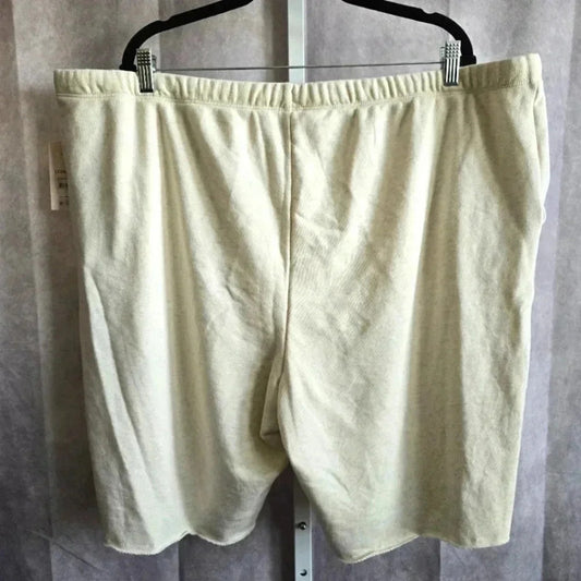 Secret Treasures Cream White Shorts Pullon Drawstring Pants NWT Plus 3XL 22W-24W