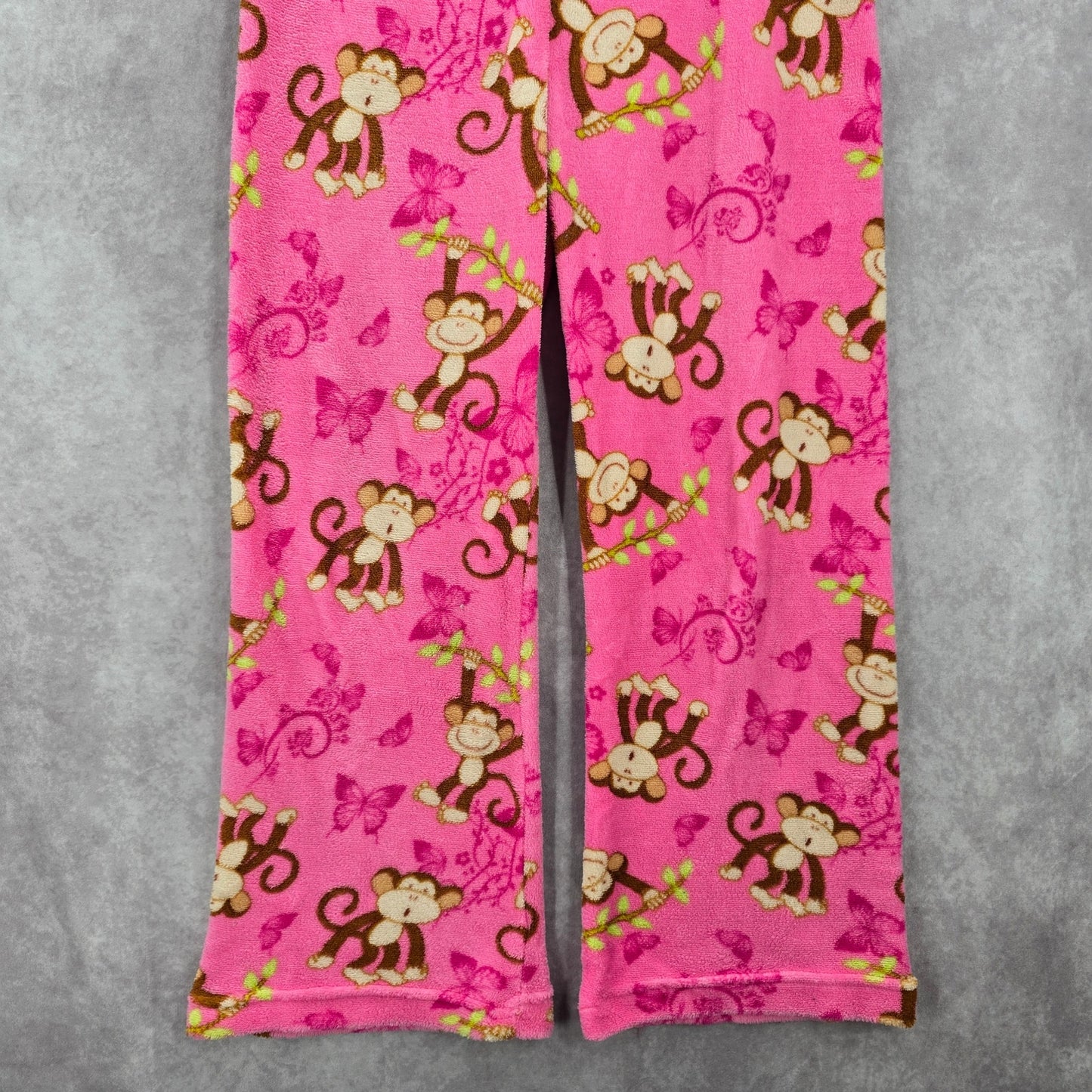 Seven Apparel Pink Fleece Money Butterfly Trouser Sleep Pajama Pants M Medium