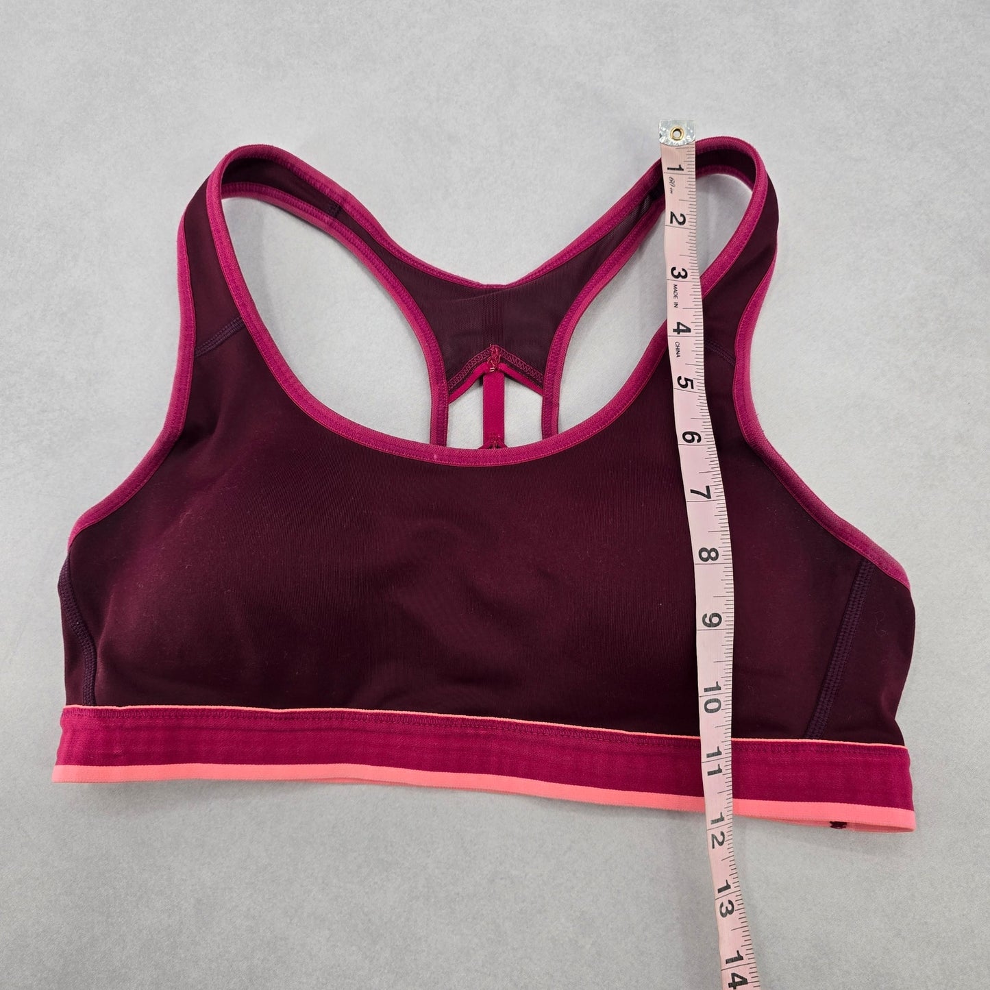 Champion Purple Racerback Padded Swim Sports Bra Beach Bikini Top M Medium