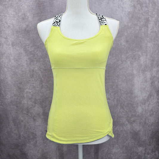 Mondetta Green Racerback Print Sports Activewear Support Bra Tank Top Small