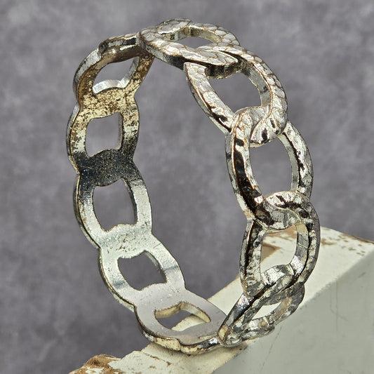 Zara Silver Chain Circle Link Boho Metal Bracelet Fashion Jewelry NWOT JB4-11