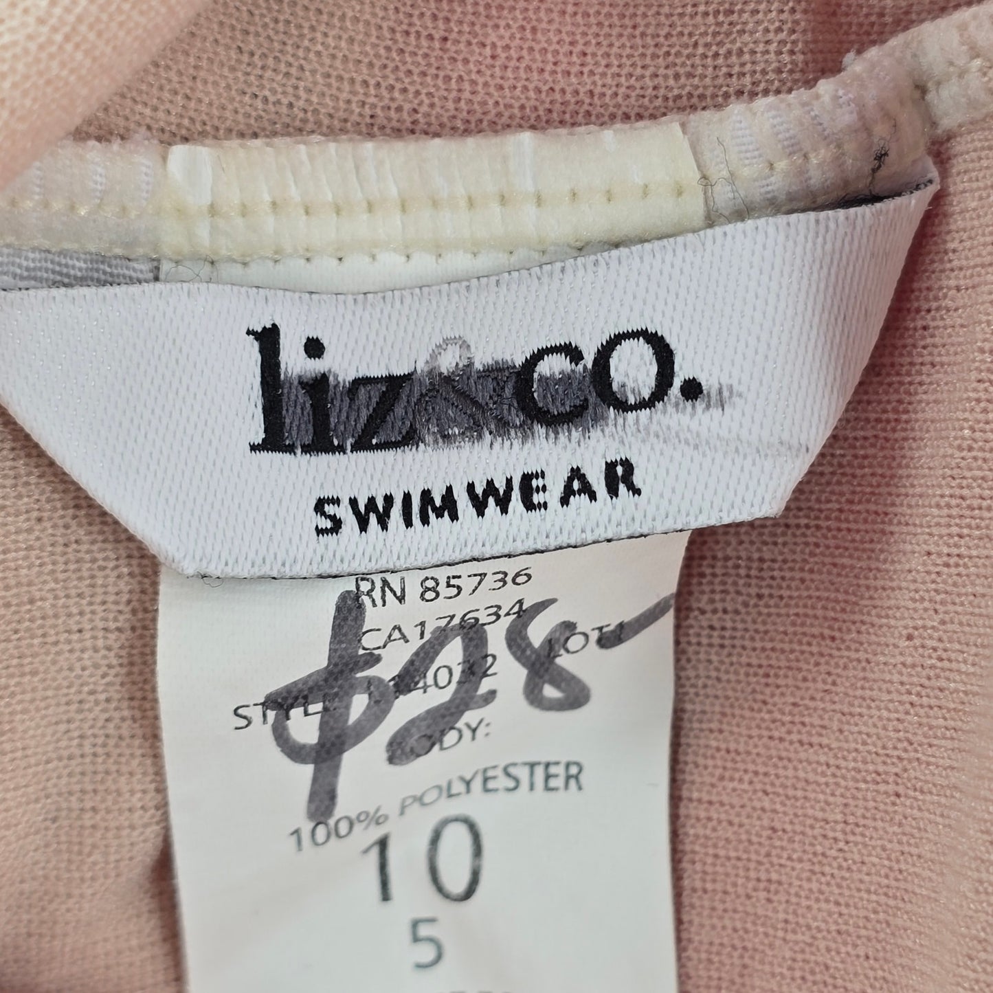 Liz & Co Pink Swimwear Snap Button Lined Broad Pants Shorts M Medium 10