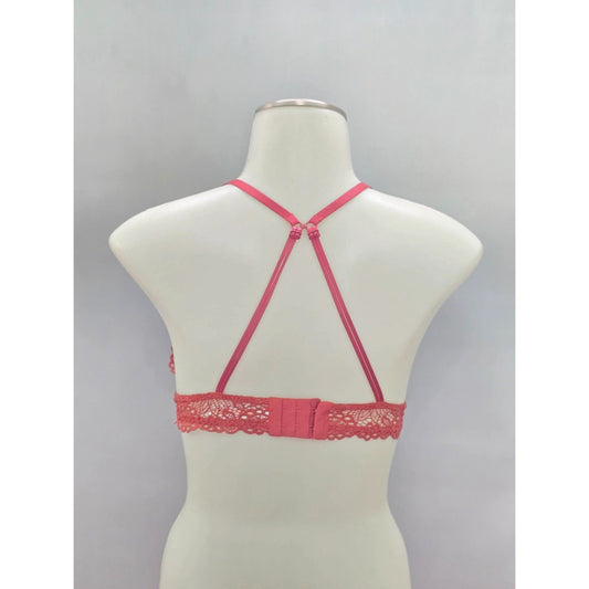Colsie Rust Lace Floral Fairy Bridal Whimsy Romantic Bralette Small