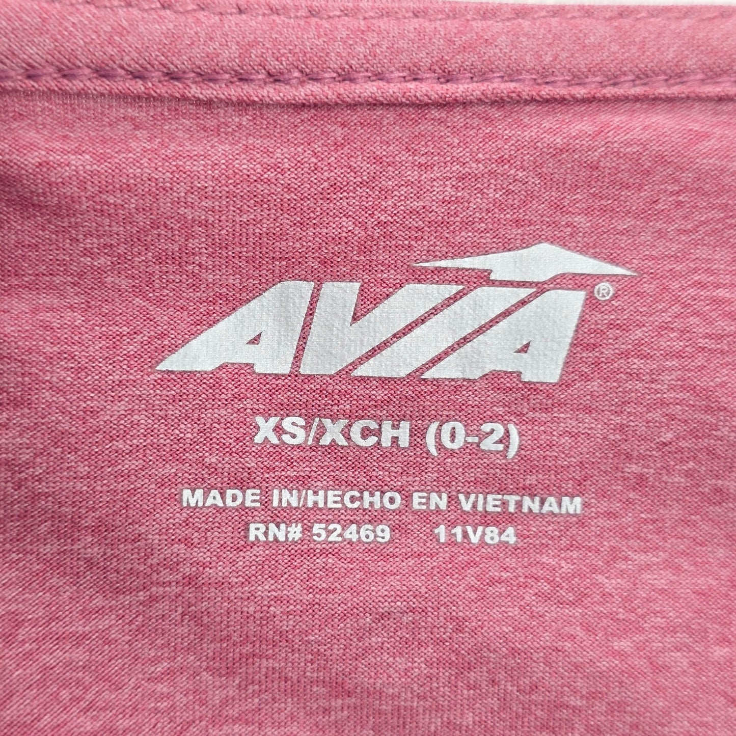 Avia Pink Activewear Short Sleeve Sportswear Top Tshirt Extra Small XS