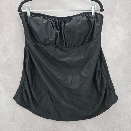 Old Navy Black Strapless Tube Top Padded Tankini XL Extra Large