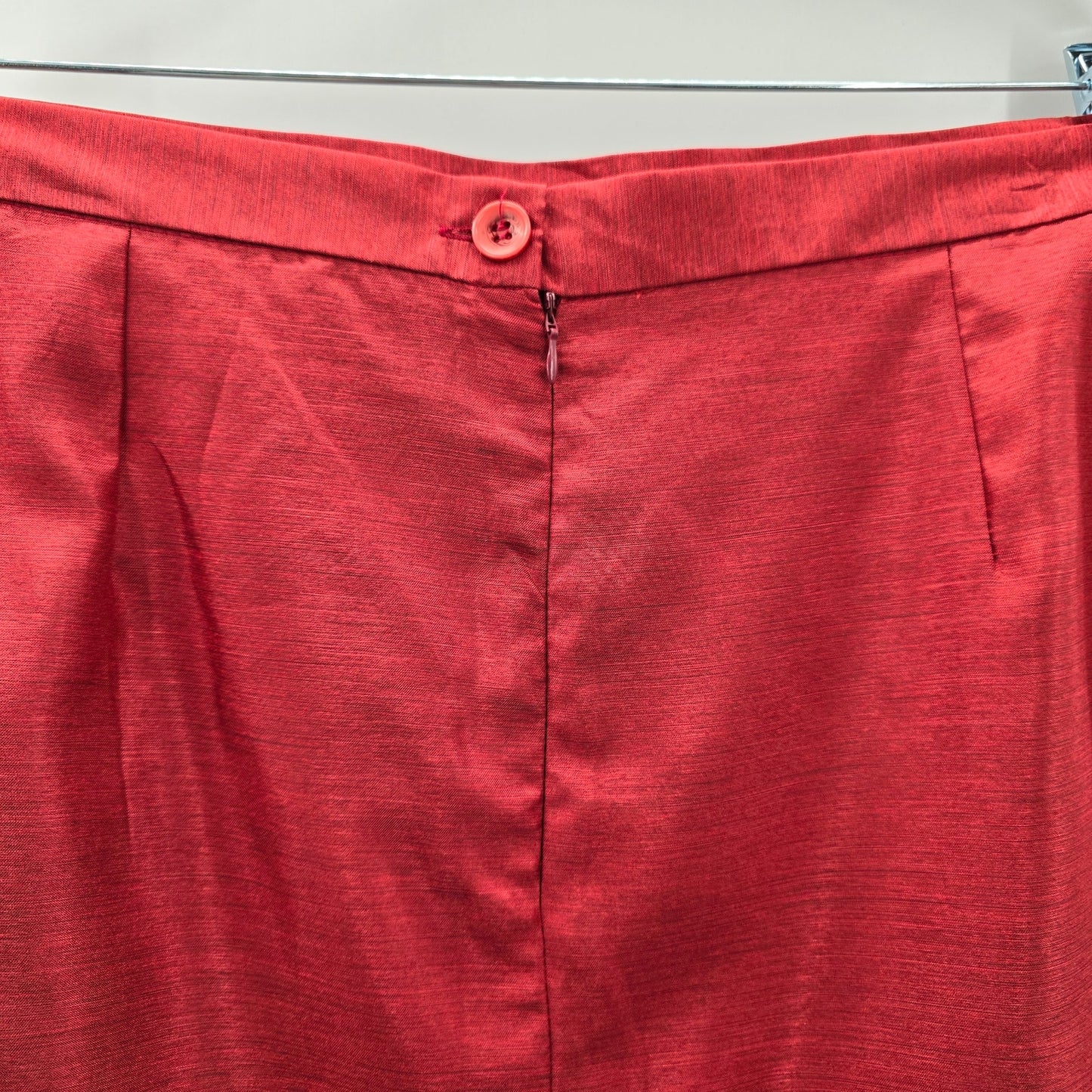 Red Midi Pencil Executive Party Christmas Holiday Zip Skirt Plus 16W