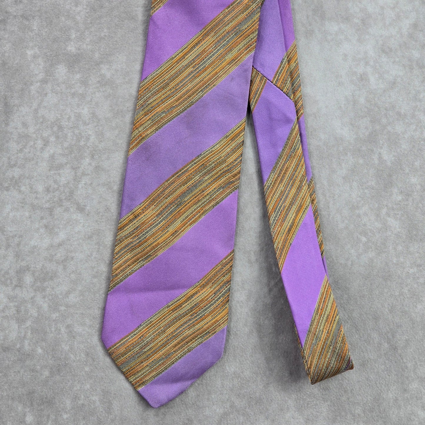 Missoni Cravatte Purple Executive Stripe Geometric Italy Silk Neck Tie Men's