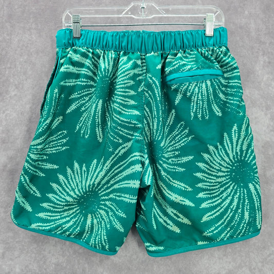 Speedo Green Floral Pull On Swim Youth Boys Juniors Trunks Shorts M Medium