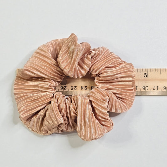 Gold Pleat Accessories Scrunchie Hair Tie Hair Band Stretch Handmade SB28