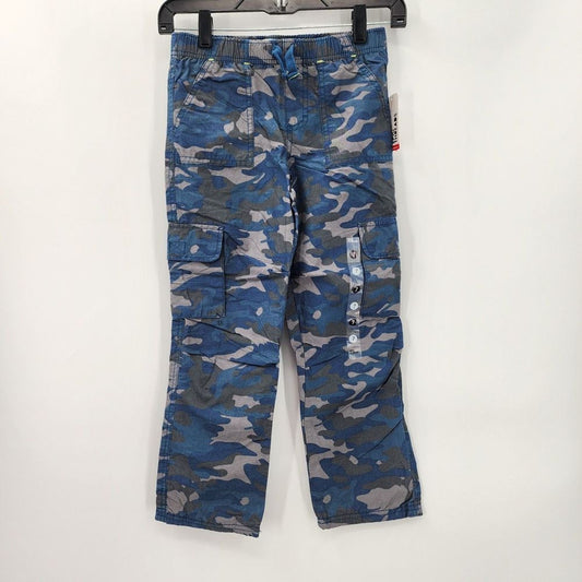 Epic Threads Blue Gray Camo Cezanne Cargo Cotton Boys Pull On Pants Size 7
