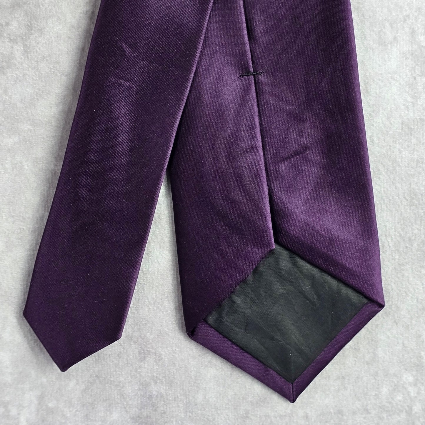 Croft & Barrow Solid Purple Polyester Men's Neck Tie
