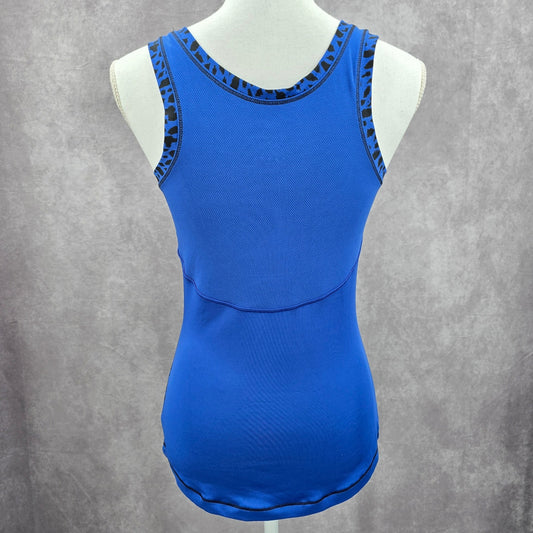 Standing Tree Blue Animal Print Activewear Streetwear Tank Top Small