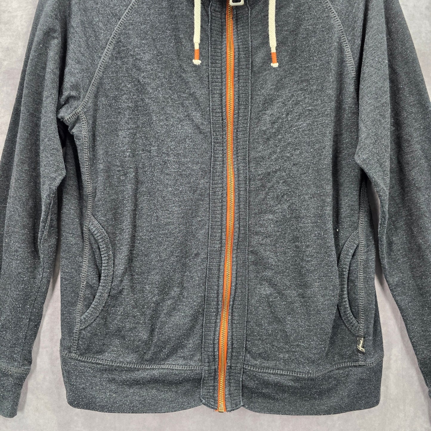 166. Howe Creative Workforce Gray Long Sleeve Zipper Sweater Jacket Small