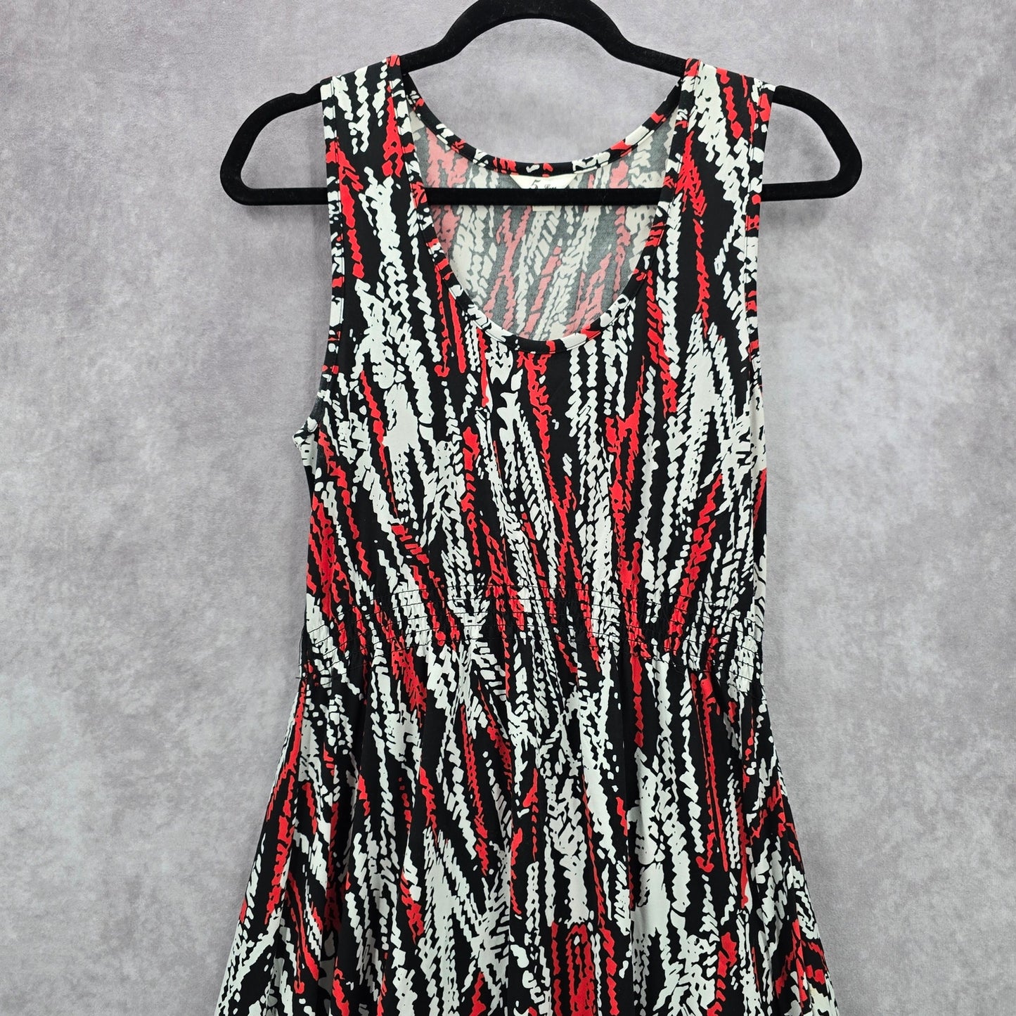 5th & Love Black Red High Low Sleeveless Flare Dress Extra Large XL
